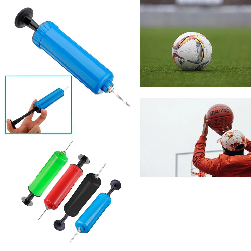 9X Compact Hand Air Pumps Inflators Soccer Sports Balls Basketball Needle Volley