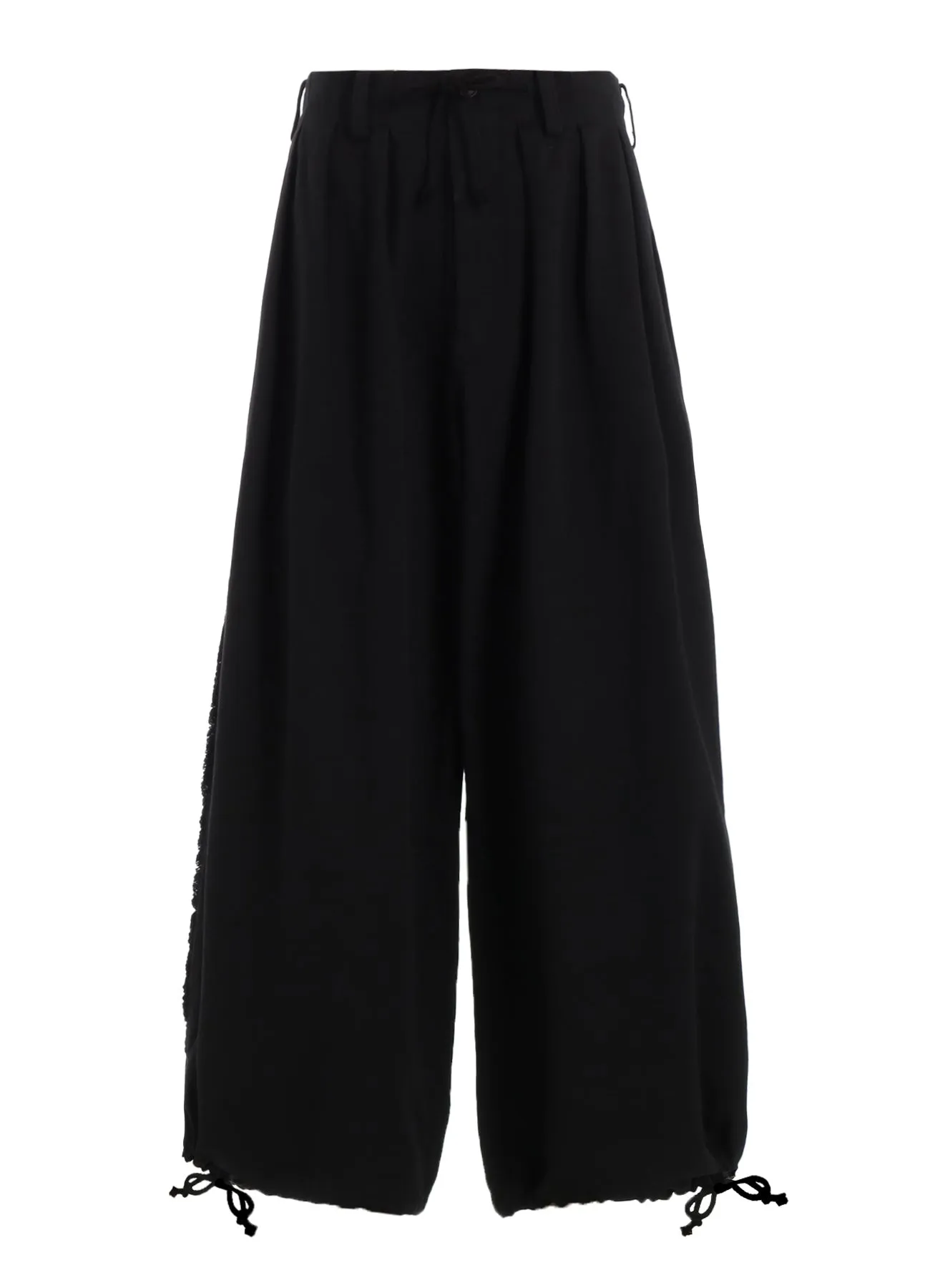 COTTON DRILL CUT-OUT BALLOON PANTS