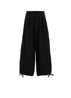 COTTON DRILL CUT-OUT BALLOON PANTS