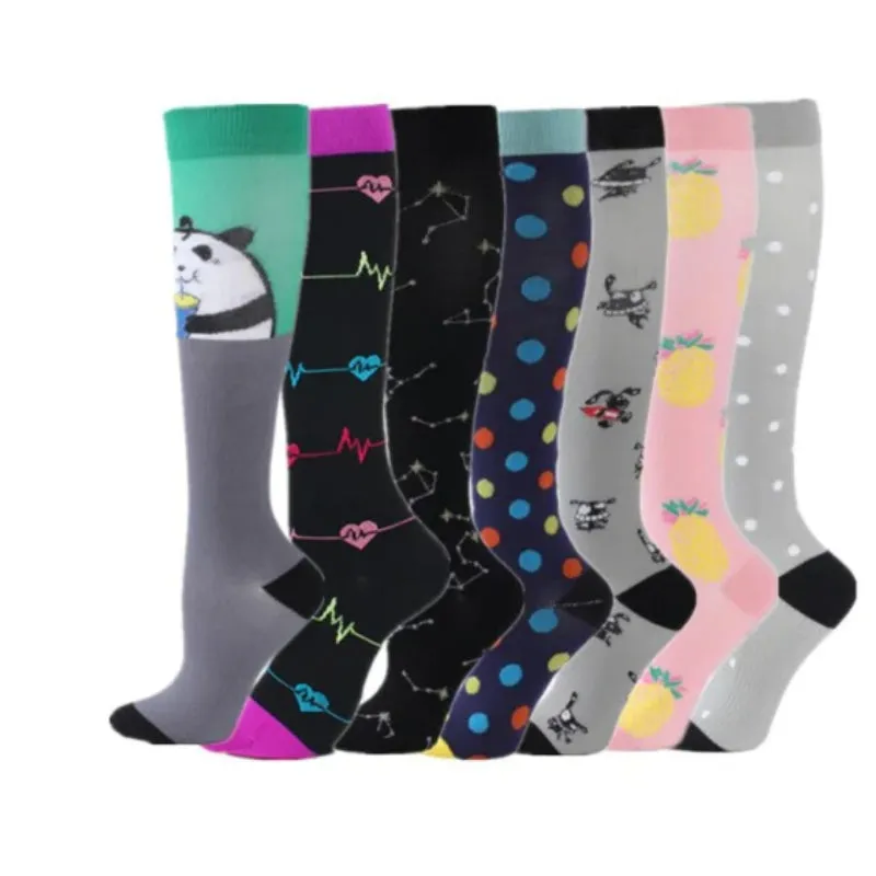 Graphic Print Long Breathable Socks Set