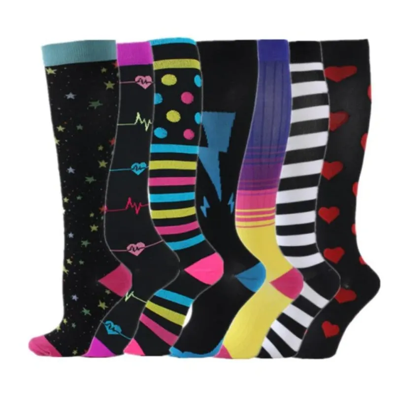 Graphic Print Long Breathable Socks Set