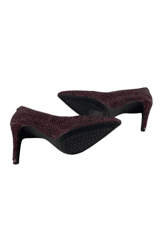 Michael Kors women's burgundy rhinestone pumps size 5M