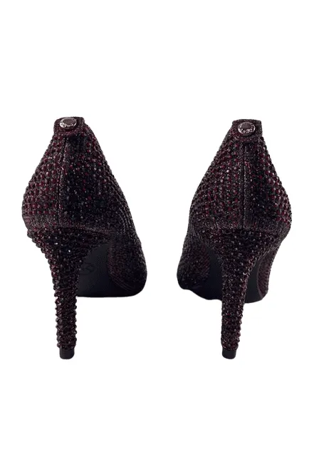 Michael Kors women's burgundy rhinestone pumps size 5M