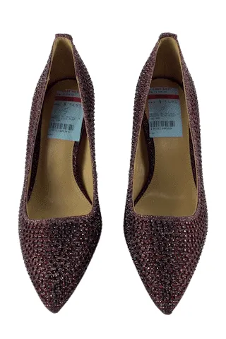 Michael Kors women's burgundy rhinestone pumps size 5M