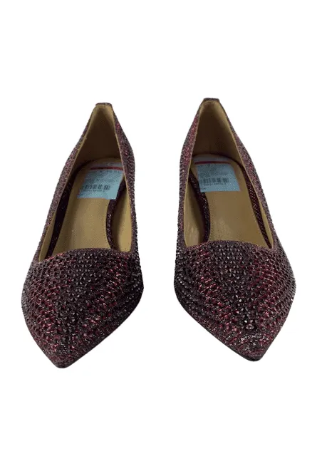 Michael Kors women's burgundy rhinestone pumps size 5M