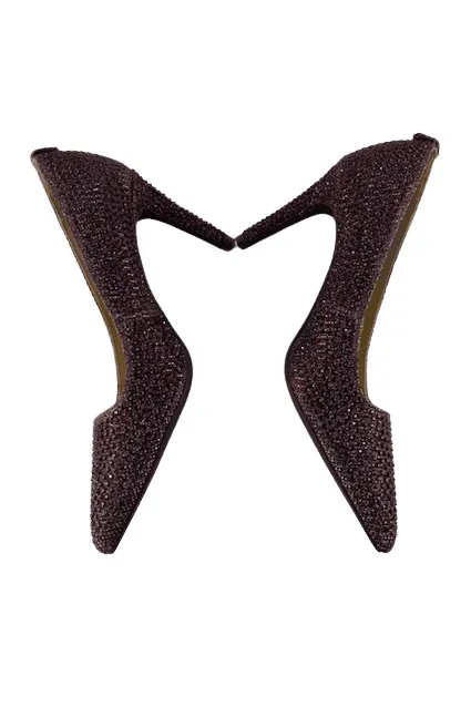 Michael Kors women's burgundy rhinestone pumps size 5M