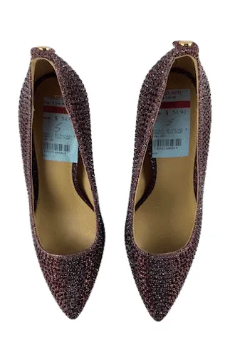 Michael Kors women's burgundy rhinestone pumps size 5M