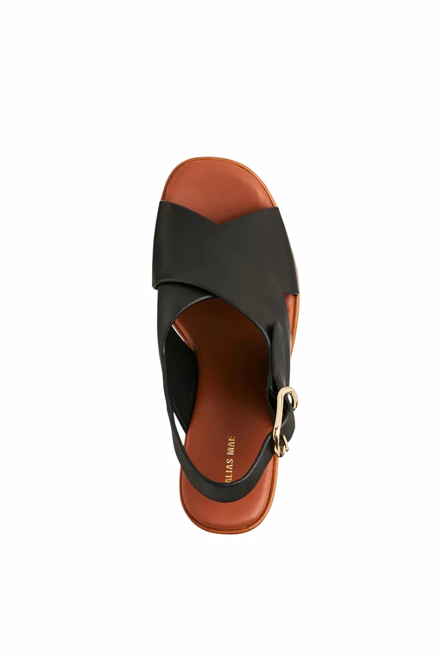 Ophelia Wedge Black Leather