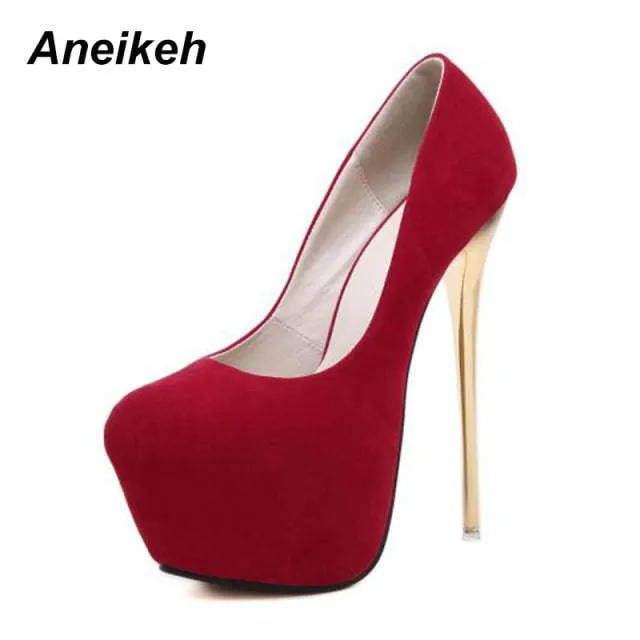 Pumps Fetish Shoes Concise  High Heel Stripper Flock