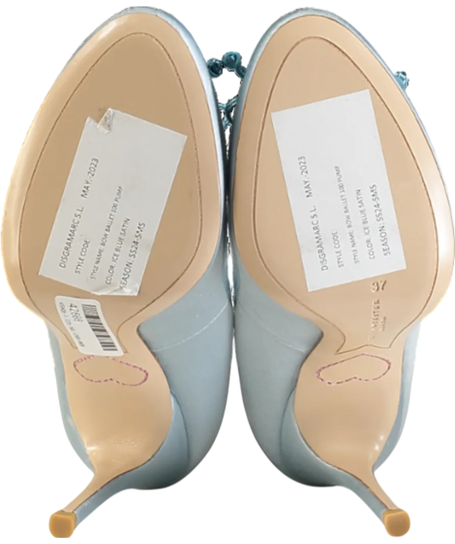 Sophia Webster Blue Bow Ballet Pump Heels UK 4 EU 37 