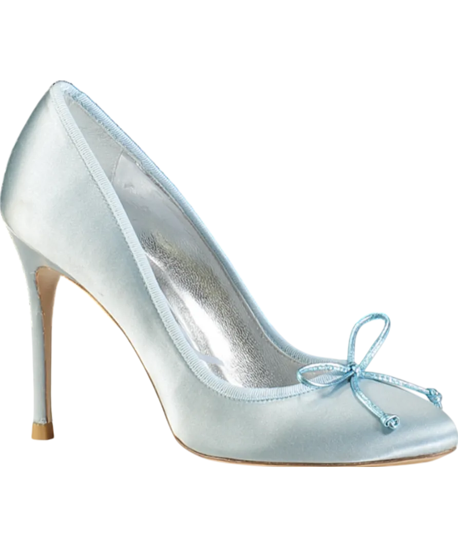 Sophia Webster Blue Bow Ballet Pump Heels UK 4 EU 37 