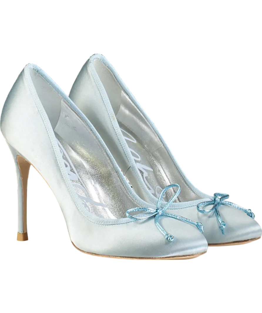 Sophia Webster Blue Bow Ballet Pump Heels UK 4 EU 37 