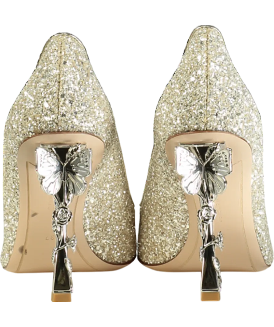 Sophia Webster Metallic Blossom Glitter Pump UK 4 EU 37 
