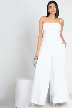 White Wide Leg Jumpsuit